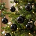 Schwarze Weihnachtskugeln Baumkugeln Glas Ø4cm 24 St | Floristik24.de