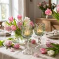 Teelichthalter Tulpe Glas