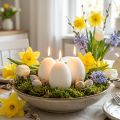 Osterkerzen Ei Form Eierkerzen Besondere Kerzen für Ostern Weiß 9cm 6St | Floristik24.de