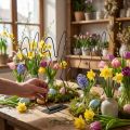 Deko Hase Schwarz Metall Aufsteller Ostern 30cm 4 St | Floristik24.de