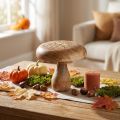 Holzpilz Deko Pilz Holz Deko Natur Herbstdeko Ø15cm H14,5cm | Floristik24.de