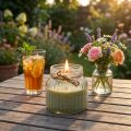 Duftkerze im Glas Citronella Kerze Olivgrün H11,5cm | Floristik24.de