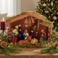 Weihnachtskrippe 30cm x 21cm x 10cm | Floristik24.de