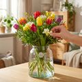 Blumenvase Glas Klar Glasvase Tischdeko Ø18cm H22cm | Floristik24.de