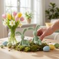 Osterhase Dekofigur für stilvolle Wohnraumdekoration und Ostern 22cm 2St | Floristik24.de