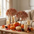 Kunstzweig Herbstdeko Blütenzweig Braun Rot 45cm 2St | Floristik24.de