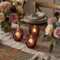 Kerzenhalter Glas Teelichthalter in Berry Ø7cm H7cm 6 St | Floristik24.de
