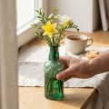 Mini Vase Glas Flaschenvase Blumenvase Grün Ø6cm H17cm | Floristik24.de