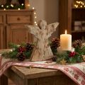 Weihnachtsengel Deko Weihnachten Mangoholz 20×18×2,5cm | Floristik24.de