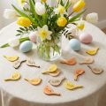 Streudeko Vogel Deko Holz Frühling Gelb/Beige/Orange Ø4cm 72 St | Floristik24.de