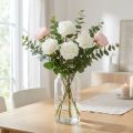 Weiße Rose, Kunst-Rose am Stiel, Seidenblume, künstliche Rose L72cm Ø13cm | Floristik24.de