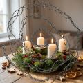Weihnachtsdeko Perlengirlande Grau 275cm | Floristik24.de
