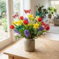 Mini-Schmetterling am Draht Rot, Grün 6,5cm 12 St | Floristik24.de