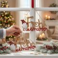 Holz Schriftzug Frohe Weihnachten Fensterdeko Wichtel 2St | Floristik24.de