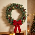 Tannenkranz künstlich geeist Wanddeko Weihnachten Grüne Tanne Glitzer Ø45cm | Floristik24.de