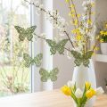 Dekohänger Schmetterling Grün Glitter8cm 12 St | Floristik24.de