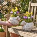 Schaf Pflanzgefäß aus Keramik Deko Pflanzschale für Garten und Wohnung 2St | Floristik24.de