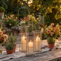 Laterne Garten, Metall Windlicht Ø8,5cm H23/18,5/14,5cm 3er-Set | Floristik24.de