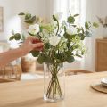 Kunstblume, künstliche Mohnblume, Klatschrose Weiß L55/60/70cm 3er-Set | Floristik24.de
