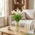 Künstliche Tulpen Weiß Creme Real Touch 38cm 7 St | Floristik24.de