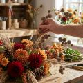 Dekozweig, Platane mit Früchten, Herbstdeko, künstliche Platane Braun L82cm Ø2–4cm | Floristik24.de