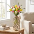 Makramee Flasche Glas Deko Vase Jute Natur Ø10,5cm H26cm | Floristik24.de