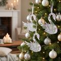 Schwan Deko Weihnachtsfiguren Acryl 8,5x4x10cm 3St | Floristik24.de