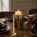 Windlicht Glas Leopardenmuster für Tischdeko 12cm | Floristik24.de
