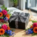 Geschenkband mit Zebramuster Print Geschenkband 25mm 20m | Floristik24.de