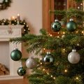 Weihnachtskugeln Grün Grau Baum Glaskugeln Ø6cm 24 St | Floristik24.de