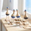 Maritime Deko Möwen aus Holz Blau Dunkelblau H14cm 6 St | Floristik24.de