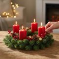Künstlicher Tannenkranz Grün Ø30cm - Weihnachtsdeko, Türkranz, Adventskranz, Tischdeko, pflegeleicht | Floristik24.de