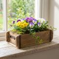 Pflanzkasten Holz Ziegelform Holz Upcycling 32×15×10cm | Floristik24.de