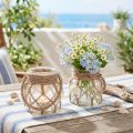 Deko Glas Makramee Muscheln Maritim Ø11cm H12,5cm 2St | Floristik24.de
