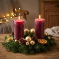 Stumpenkerzen Berry 85×200mm 2er-Set durchgefärbt, für Deko und Ambiente | Floristik24.de