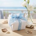 Geschenkband Blau Schiffchen Dekoband maritim 25mm 20m | Floristik24.de