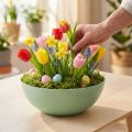 Deko-Schale Grün Pastell Kunststoff Tischdeko Frühling Ø20cm | Floristik24.de
