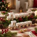 Holzeisenbahn Deko Weihnachtszug Weiß L20cm H6cm 2St | Floristik24.de