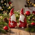 Weihnachtsmann Figur Nikolaus Rot, Weiß Keramik H13,5cm 2St | Floristik24.de