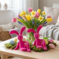 Deko Hase sitzend als Frühlingsdeko Highlight für Wohnzimmer oder Büro 22cm 2St | Floristik24.de