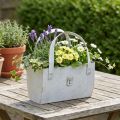 Metalltasche moderne Wohlfühl Atmosphäre für Innenbereich und Außenbereich 28cm | Floristik24.de