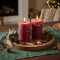 Kerzen durchgefärbt Stumpenkerzen Berry 85×120mm 2er Set Rot Dekoration | Floristik24.de