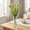 Kunstblumen Tulpe Grün, Frühlingsblume 48cm 5er-Bund | Floristik24.de