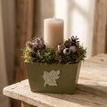 Pflanzkasten Holz Shabby Chic Holzkiste Grün 11×14,5×14cm | Floristik24.de