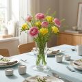 Glasvase mit Fuß Klar Ø6cm H15cm | Floristik24.de