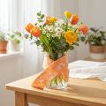 Filzband Wollband Dekostoff Orange Federn Wollfilz 15cm 5m | Floristik24.de