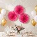 Party-Deko Wabenpapier Blume Pink Ø40cm 4St | Floristik24.de