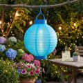 Lampion LED mit Solar 20cm Blau | Floristik24.de