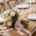 Chiffonband Rosa Stoffband Band mit Fransen 40mm 15m | Floristik24.de
