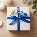 Geschenkband Blau Satinband Doppelsatinband 3mm 50m | Floristik24.de